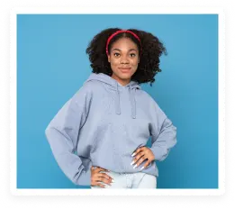 Woman draws illustration